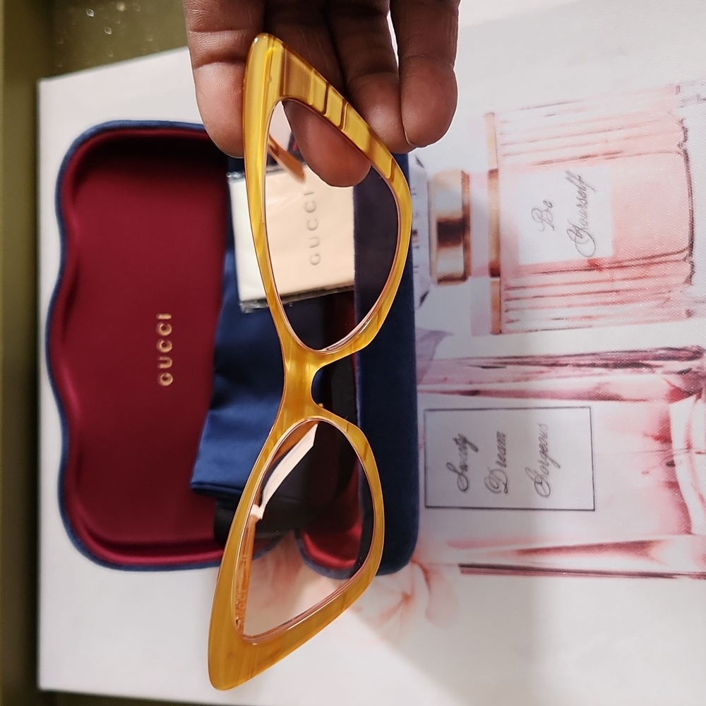 GUCCI NWT Sunglasses Yellow and Pink
